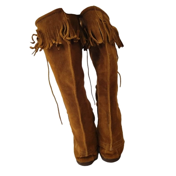 Minnetonka Lace Up Moccasin Boots Size 10 - Picture 4 of 7